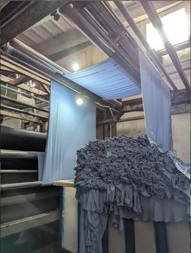 Fabric in the dye house